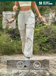 In My Nature 女式拉鍊防水戶外遠足褲，適合城市通勤和徒步旅行