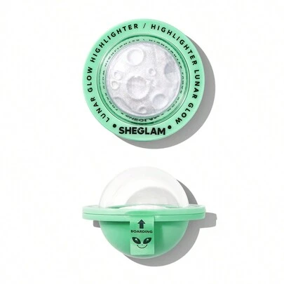 SHEGLAM Lunar Glow Highlighter 多維閃亮高光粉 高光效果 藍綠色反光光澤 多用途發光臉部彩妝紫色 哥德高光粉 品牌 美容 化妝 化妝品 適合女性與女孩 完美搭配夏季春季 Y2K 時尚 流行 生日 母親節禮物 假期 派對準備就緒 最佳顏色