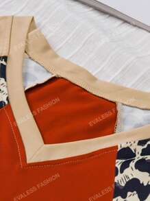 T-shirt Léopard & Imprimé Citrouille Manches Raglan