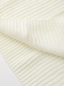 Manfinity Homme Nam Áo cao cổ Đồ đan Ribbed Áo len - trắng - Xem 6