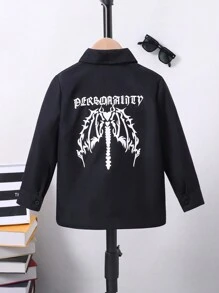 Young Boy Letter Graphic Shirt