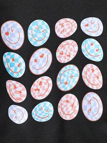 SHEIN Young Girl Cartoon Graphic Thermal Lined Sweatshirt - Black - View 5