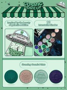 SHEGLAM Cosmic Come Up Collection Set Alien Gothic Makeup Set Technical Space Makeup Kit Brand Beauty Makeup Face Paint Cosmetic For Women Girls Perfect For Winter Spring Ideal For Y2K Fancy Fashion Suitable For Birthday Valentine'S Day Gift Rave Party Ready Best Color - Multicolor - View 10
