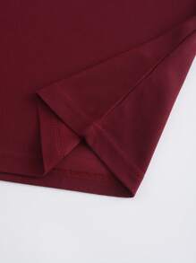 Manfinity Mode Men Contrast Trim Polo Shirt - Burgundy - View 6