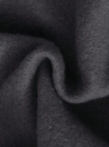 SHEIN 男嬰字母貼布插肩袖飛行員夾克和運動褲不帶T恤 - 深灰色 - 查看 4