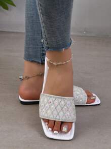 Sandalias Planas Para Mujer - Blanco - Ver 4