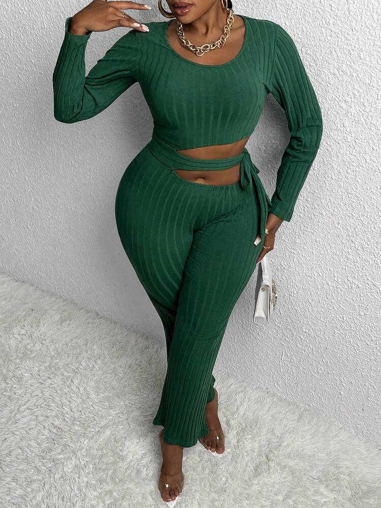 Plus Cut Out Knot Side Jumpsuit
