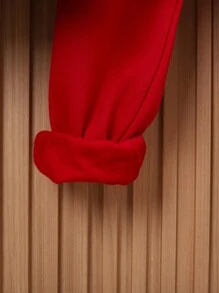 SHEIN 2pcs Tween Boy Casual Cat Letter Print Thick Hoodie Sweatshirt And Solid Color Knit Pants Set - Black - View 5