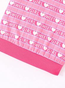 Baby Girl Heart & Letter Graphic Jacket & Dress - Hot Pink - View 7