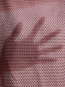 SHEIN SXY Drop Shoulder Split Asymmetrical Hem Hoodie & Leggings - Dusty Pink - View 4