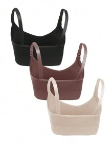 SHEIN 孕婦3件套純色無鋼圈哺乳內衣，為母親專門設計 - 彩色 - 查看 8