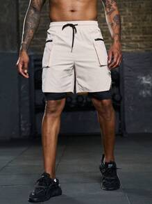 Manfinity Sport Corelite Men 2 In 1 Sports Shorts With Phone Pocket Men Shorts Men Short Set Men Summer Pants Short Men Shorts Suit Sweat Pants - Multicolor - View 5