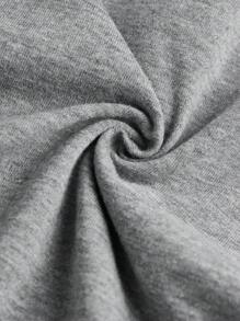 SHEIN Girlism Tween Girl Letter Graphic Raglan Sleeve Ruched Side Tee