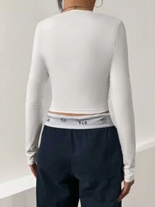 SHEIN Unity Figure Graphic Crop Tee Graphic Tees Women Tops - White - View 2