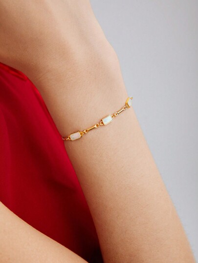 MOTF PREMIUM 1 pieza Pulsera cobre dorado con concha