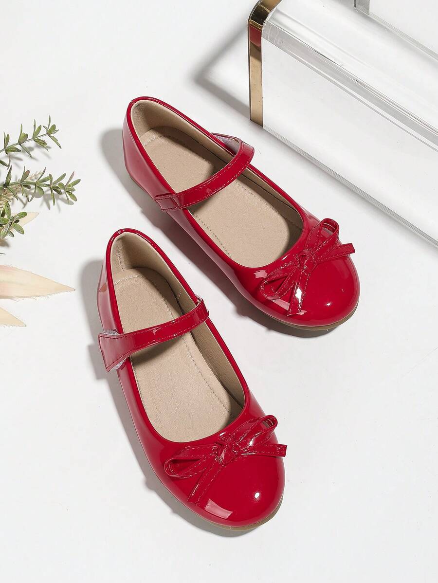 Mùa Thu Và Mùa Đông Cô gái Đúng mốt Phong cách công chúa Giày phẳng Với Bowknot , Đối với Trường học Và Hiệu suất