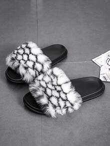 Zapatillas de interior para hombre - Blanco y Negro - Ver 1