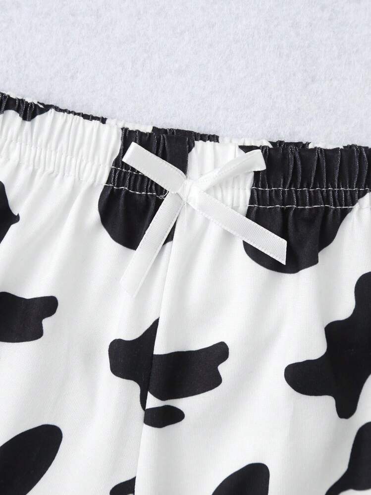 ชุดนอน Tween Girls Pajamas ผักกาดหอม การ์ตูน น่ารัก - สีดำและสีขาว - ดู 6