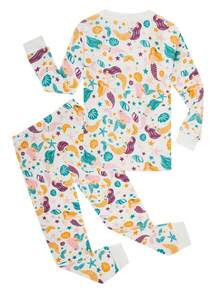 少女美人魚下擺睡衣套裝 - 彩色 - 查看 2