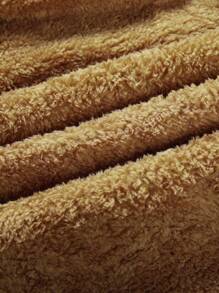 Manfinity LEGND Men Letter Graphic Teddy Lined Drawstring Hooded Coat - Army Green - View 5