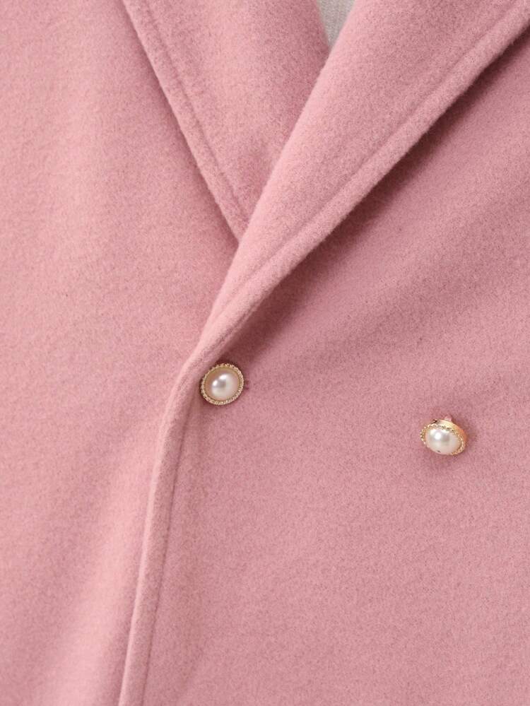 Chicas 1 pieza Abrigo con botones de manga con volante