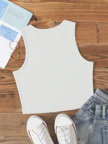 SHEIN LUNE 卡通圖案短款背心