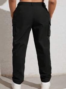 SHEIN EZwear Quần Plus Size - màu đen - Xem 2