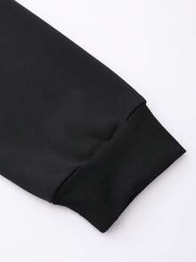 Manfinity EMRG Men Letter Cross Graphic Drawstring Waist Sweatpants - Black - View 5
