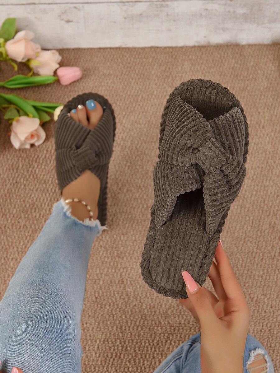 Women's Indoor Slippers - Coffee Brown - View 1