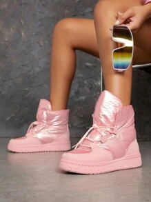 人造皮革繫帶溝紋鞋底靴子