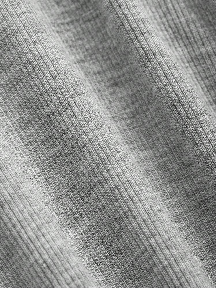 DAZY 纯色蕾丝边露背开叉吊带裙太阳裙，休闲女装 - 淺灰色 - 查看 7