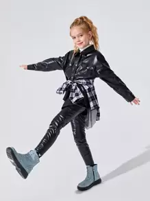 de moda para niños Shorts mezclilla Botas con de metal Decoración