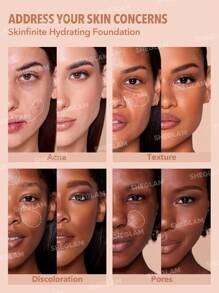 SHEGLAM Skinfinite Hydrating Foundation Sample-Fair Flawless Dewy Foundation Hydraterende Dekking Onzichtbare PoriëN Concealer Porieloos Niet-Vettig Lichtgewicht Natuurlijke Zachte Vloeibare Foundation Kerstmis Winter Foundation Afstuderen Verjaardag Vakantie Zomer Herfst Y2K Chique Mode Vrouwen Make-Up Cosmetica Feest Strand Reizen Kamperen Buiten School Campus Uitstapje Festivals Decoratie Cadeau Geschenk Roos Meisje Cosplay Beste Kleur Charme Sfeer