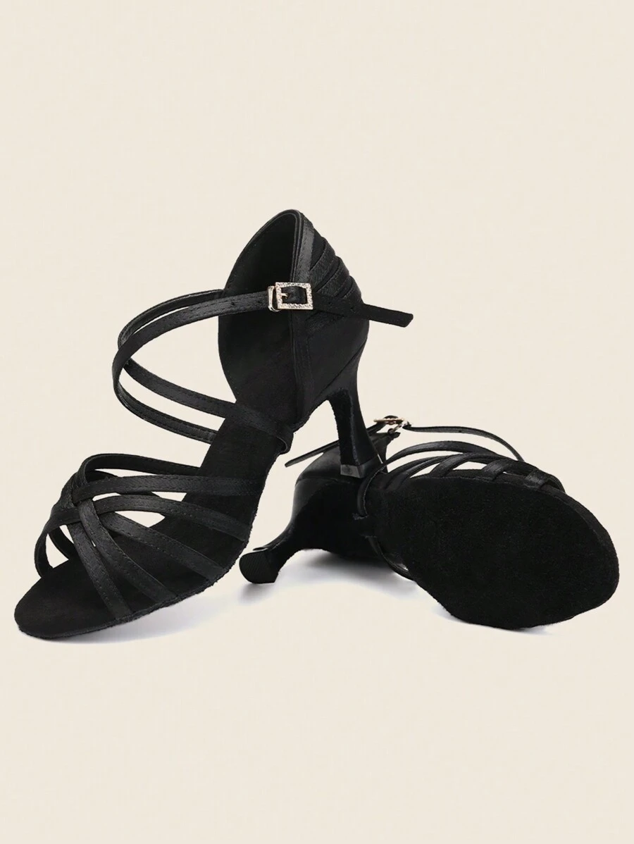 女式黑色高跟室內舞鞋 - 黑色 - 查看 1