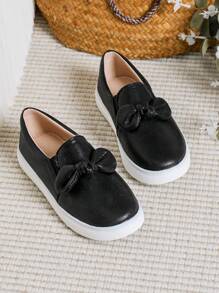 New Arrival Girls' Fashionable Black Casual Shoes For Fall Winter, Big Kids' Comfortable Outdoor Sports Flat Shoes - Black - View 5