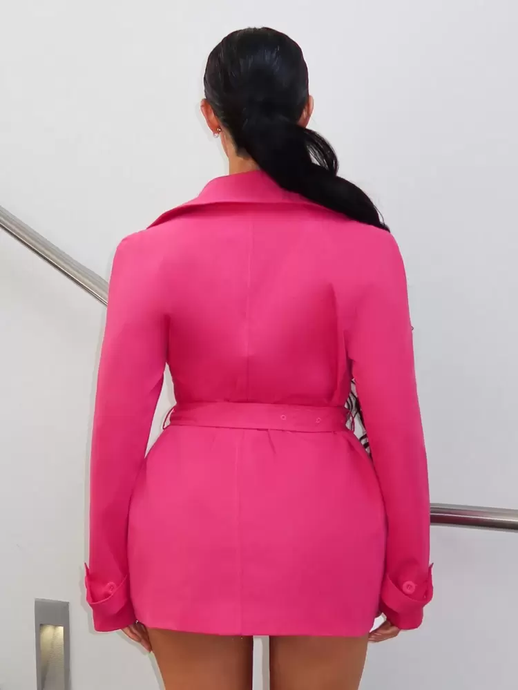 Double Breasted Belted Trench Coat