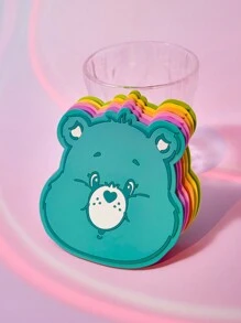 SHEIN X Care Bears 1pc Funshine Bear Shaped Cup Mat,Desk Decor, Heat Insulation,Love-A-Lot Bear