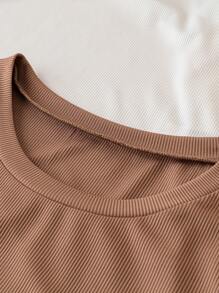 Celure 大碼 4 入組純色生菜裝飾T恤 - 彩色 - 查看 3