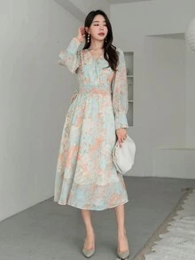 DAZY 女士連衣裙 - 杏色 - 查看 3