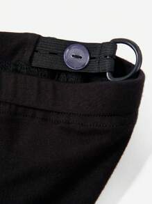 SHEIN 孕婦可調節腰圍喇叭褲 - 銀色 - 查看 8