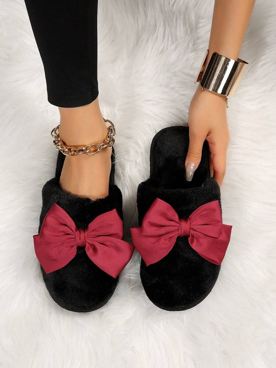 女士室內拖鞋 - 黑色 - 查看 1