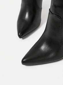 SheIn SXY 女士們流行和時尚黑色戶外靴子