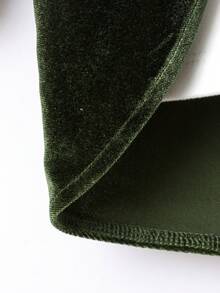 Bebé niño Cazadora con botones de terciopelo con pantalones - Verde militar - Ver 7