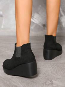 Ladies' Fashionable Boots - Black - View 2