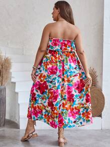 SHEIN VCAY 大碼滿版印花洋裝 - 彩色 - 查看 2