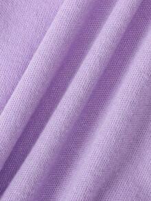 SHEIN Baby Boy Slogan Graphic Tee & Shorts - Purple - View 8