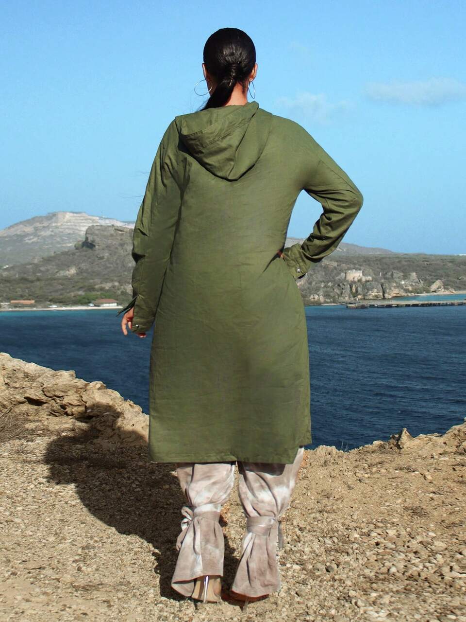 Zip Up Hooded Coat