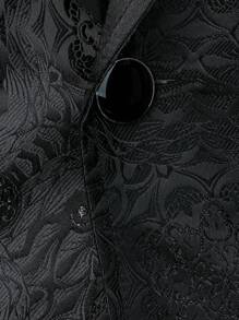 Manfinity AFTRDRK Hombres Blazer Halloween jacquard con botón