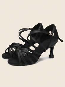 女式黑色高跟室內舞鞋 - 黑色 - 查看 2