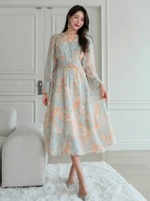 DAZY 女士連衣裙 - 杏色 - 查看 1